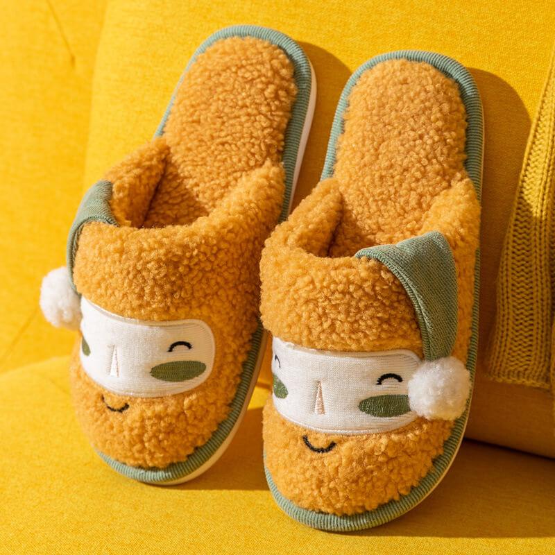 Hot Sale Christmas Anti-slip Cotton Couple Slippers