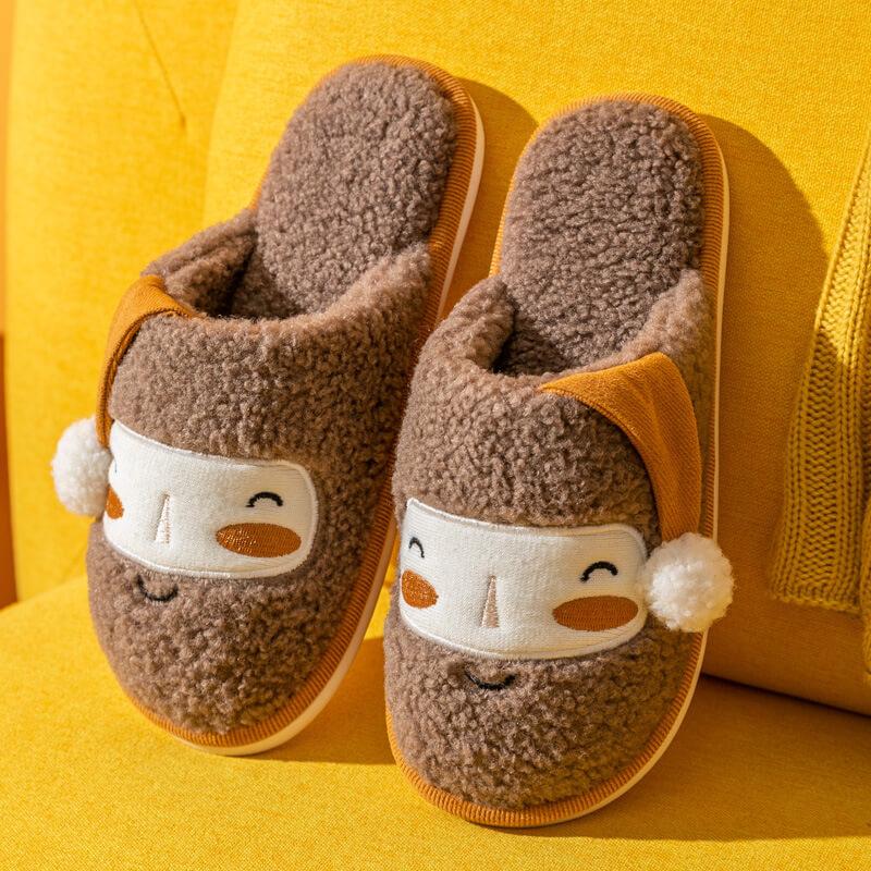 Hot Sale Christmas Anti-slip Cotton Couple Slippers