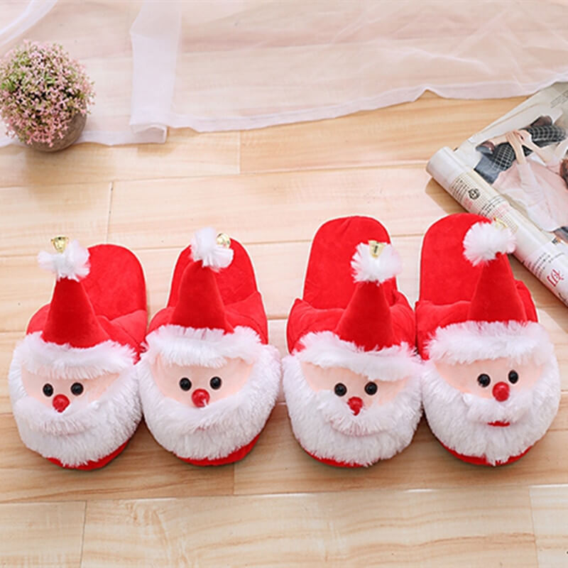 Santa Claus Doll Couples Warm Slippers