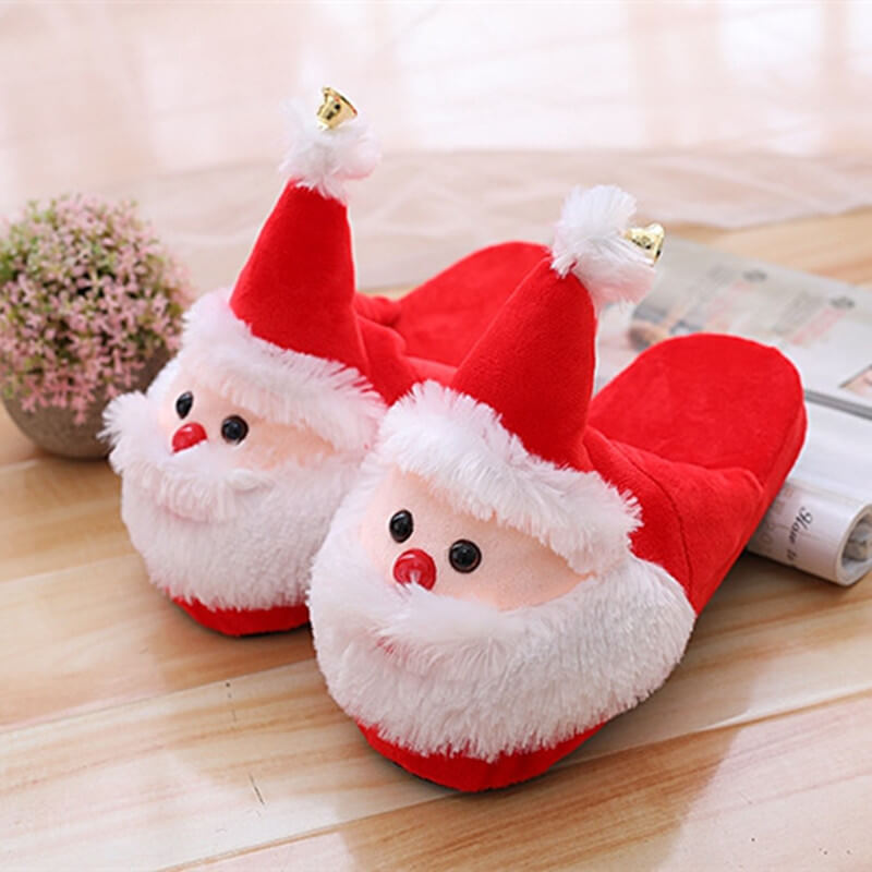 Santa Claus Doll Couples Warm Slippers