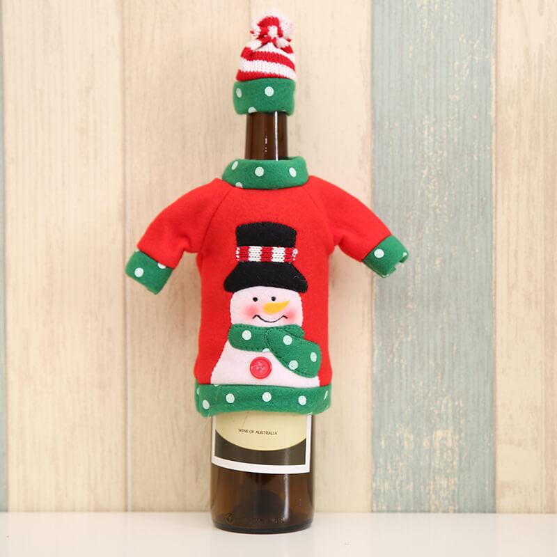 Sweater Christmas Wine Bottle Cover, Handmade Sweater Wine Bottle Bags for Christmas Decorations