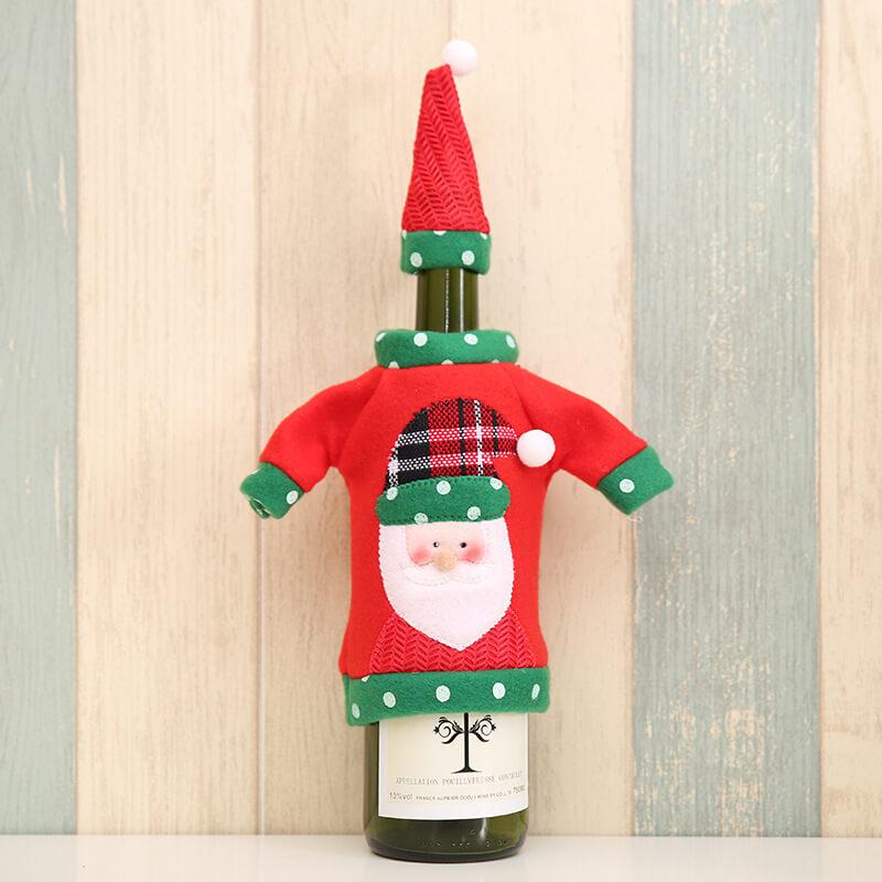 Sweater Christmas Wine Bottle Cover, Handmade Sweater Wine Bottle Bags for Christmas Decorations