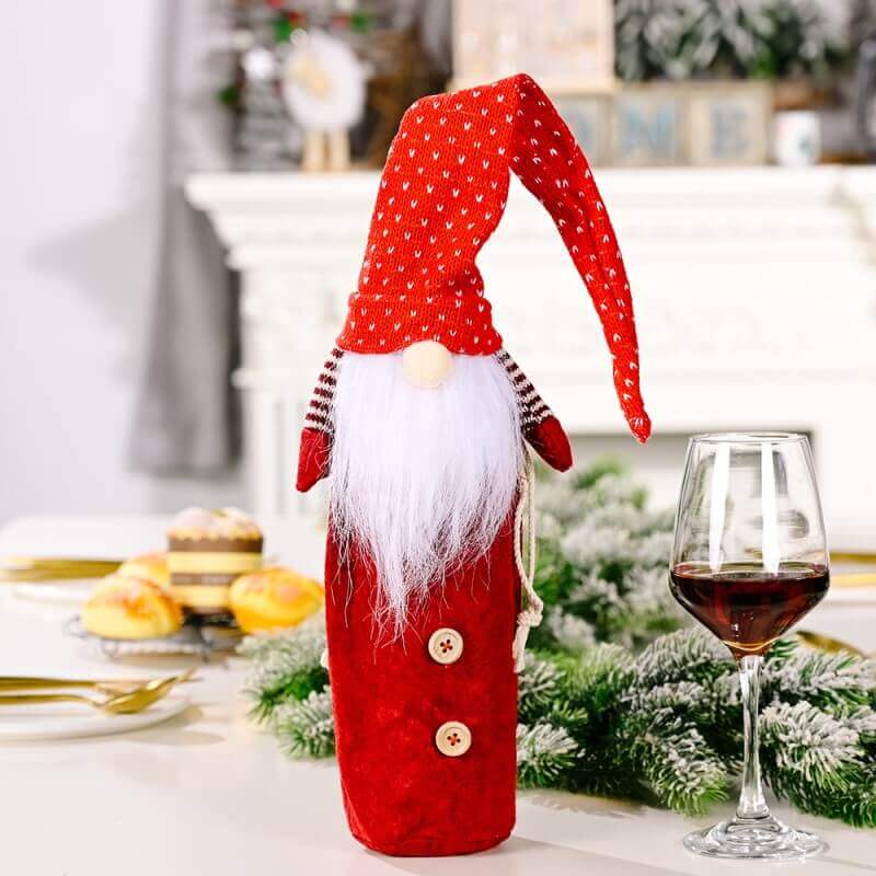 Christmas Faceless Doll Wine Bottle Covers Bags for Christmas Party Decorations Festival Dinner Party Table