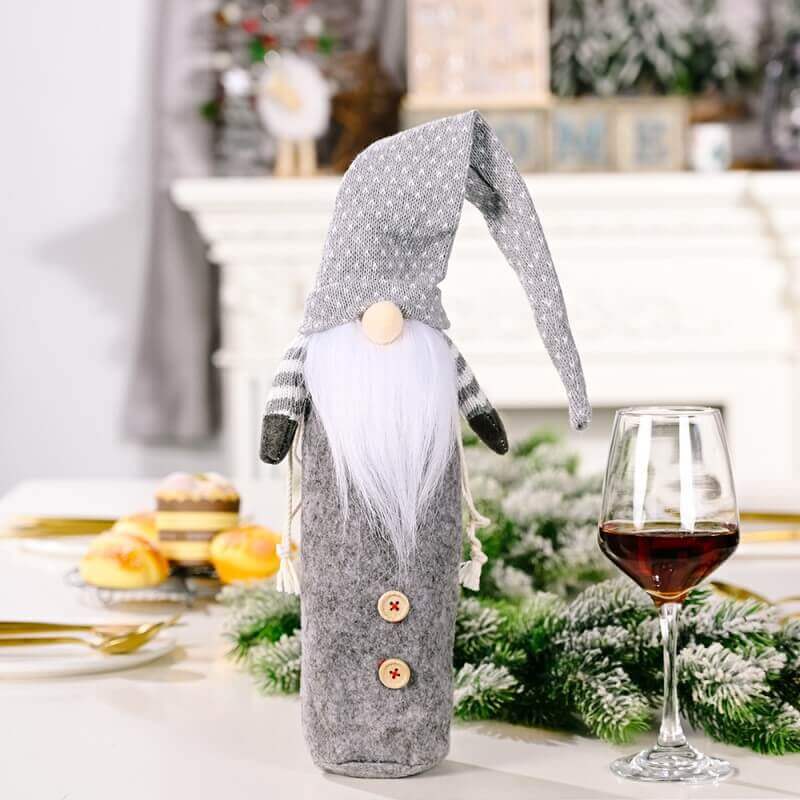 Christmas Faceless Doll Wine Bottle Covers Bags for Christmas Party Decorations Festival Dinner Party Table