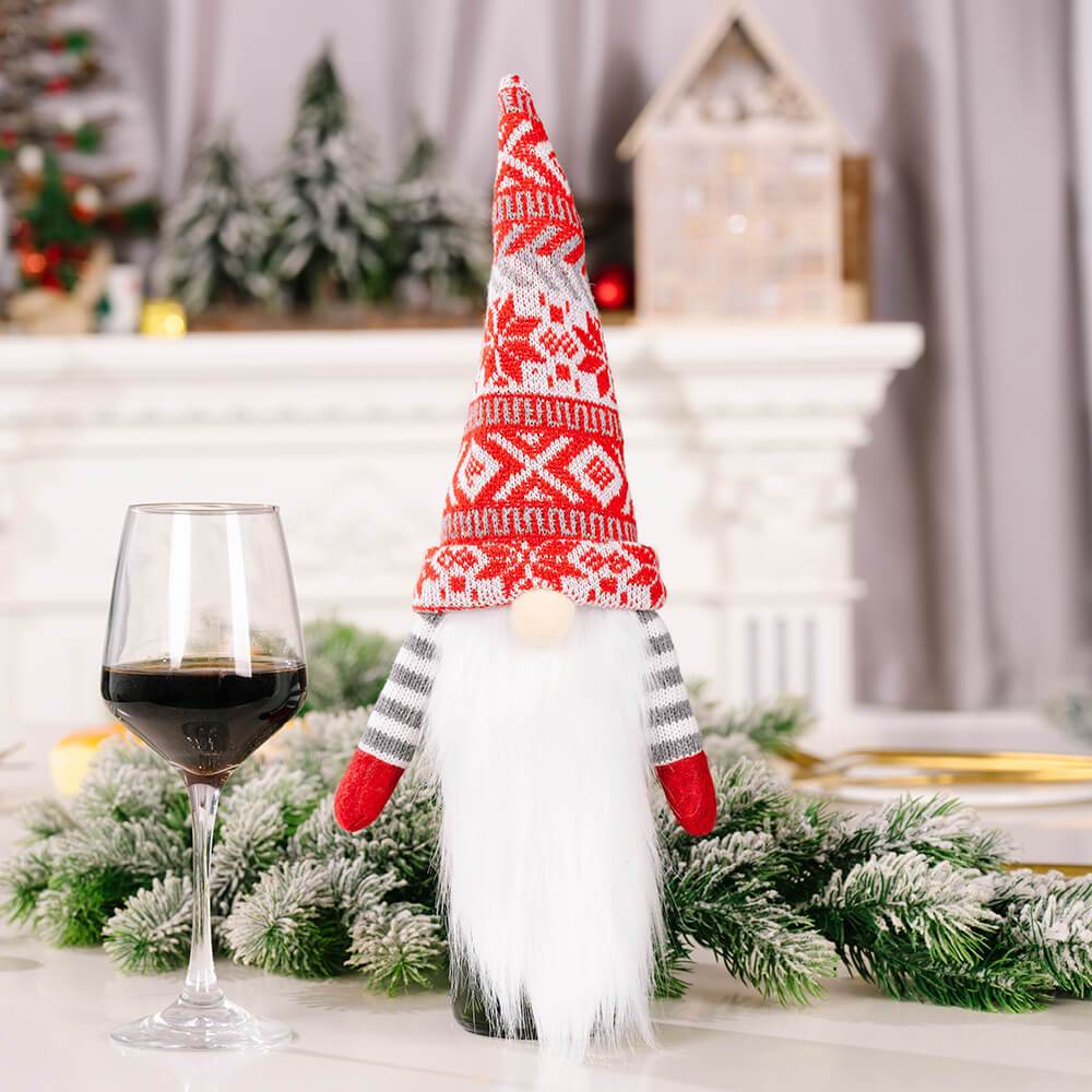 Cute Christmas Faceless Doll Wine Bottle Covers Christmas Party Decorations