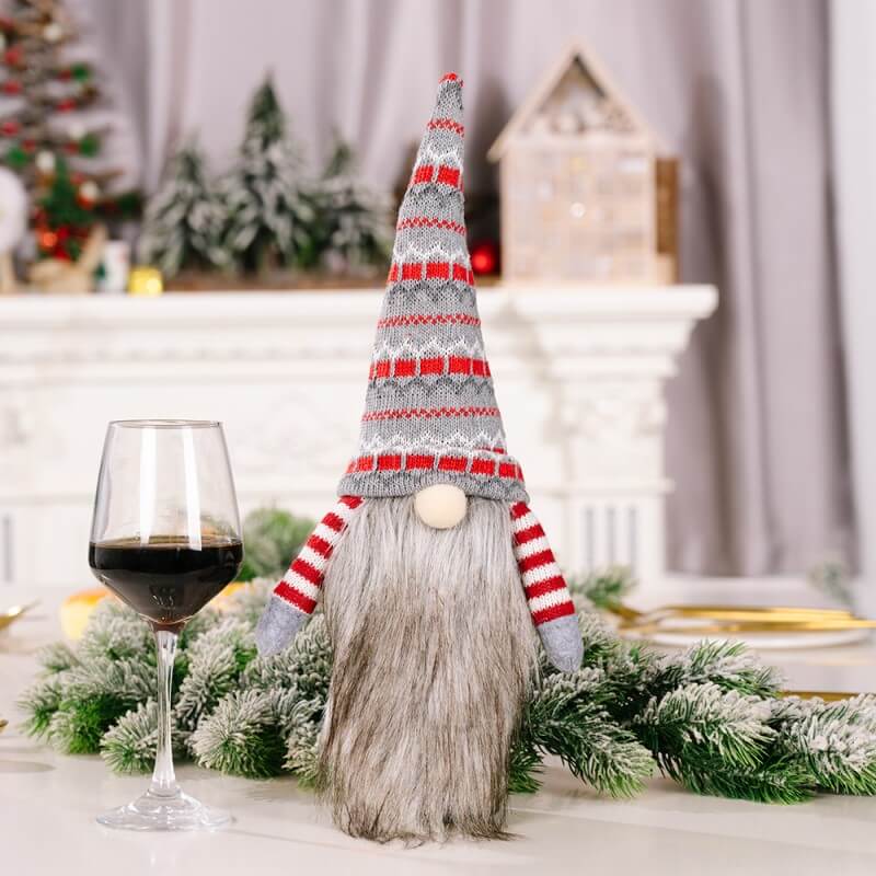 Cute Christmas Faceless Doll Wine Bottle Covers Christmas Party Decorations