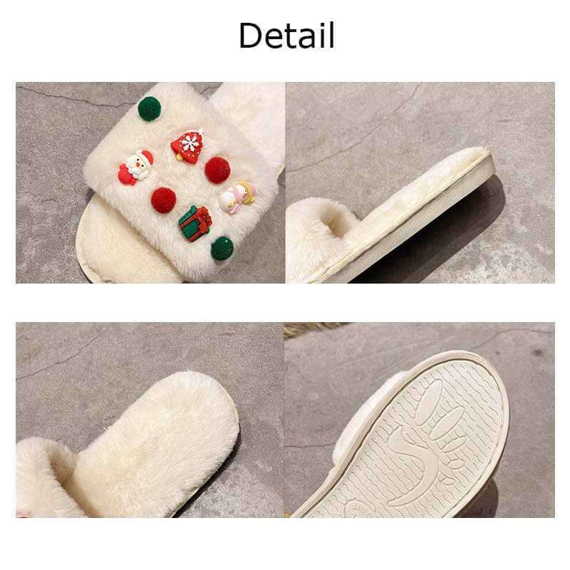 New Autumn and Winter Cute Cartoon Christmas Slippers