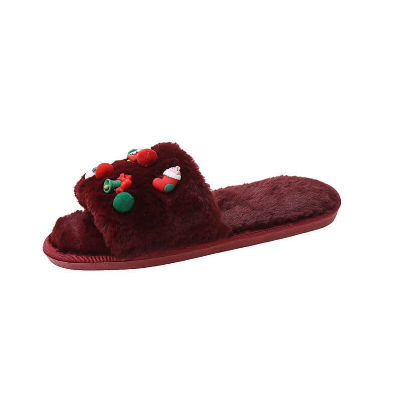 New Autumn and Winter Cute Cartoon Christmas Slippers