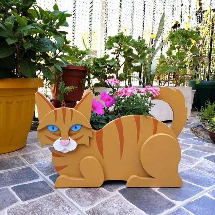 Cat Planter-Garden Lovely Decor