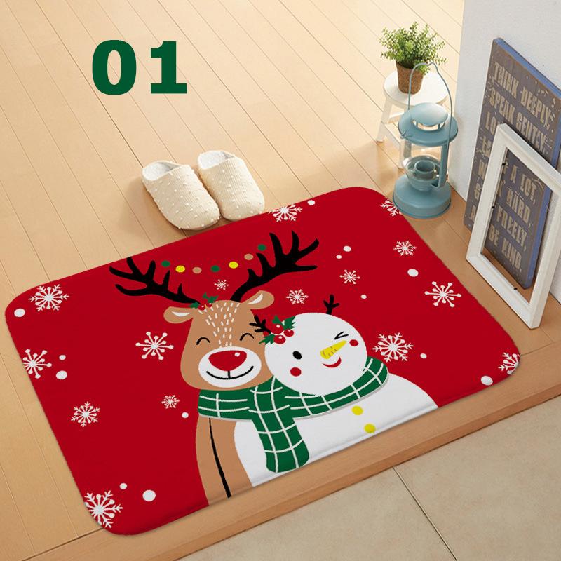 32 Styles Floormat for Christmas Holiday Kitchen Entryway Bathroom Door Mat Christmas Decorations Gift