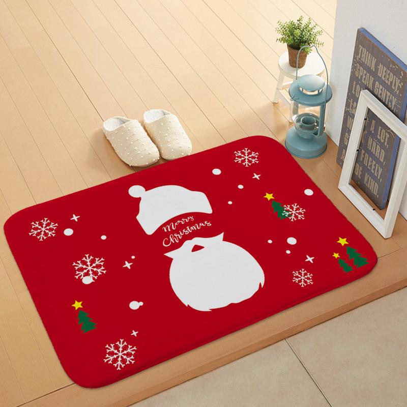 Snow Christmas Holiday Door Mat Kitchen Entryway Bathroom Christmas Decorations Gift Floor Mats