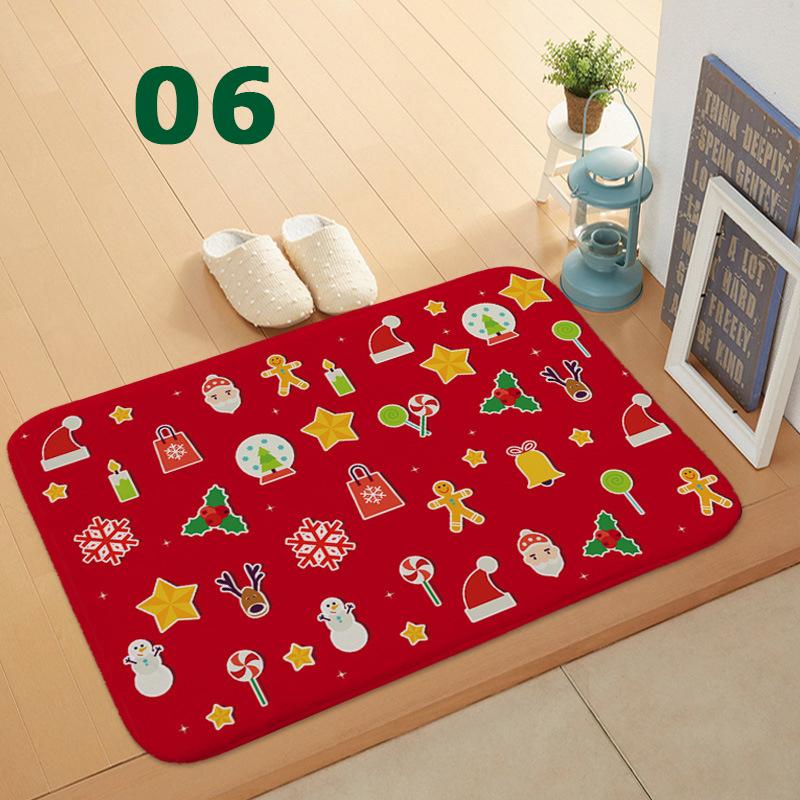 32 Styles Floormat for Christmas Holiday Kitchen Entryway Bathroom Door Mat Christmas Decorations Gift