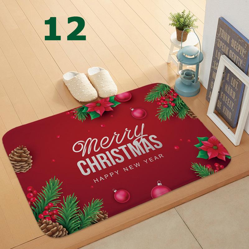 32 Styles Floormat for Christmas Holiday Kitchen Entryway Bathroom Door Mat Christmas Decorations Gift