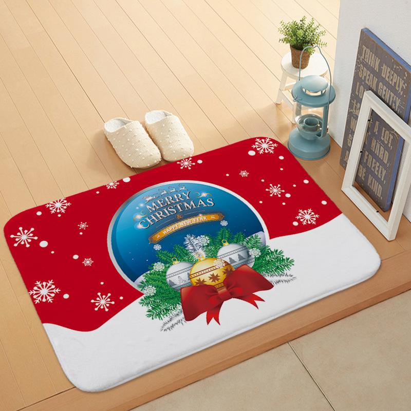 Christmas Crystal Ball Holiday Door Mat Kitchen Entryway Bathroom Christmas Decorations Gift Floormats