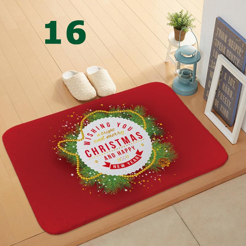 32 Styles Floormat for Christmas Holiday Kitchen Entryway Bathroom Door Mat Christmas Decorations Gift