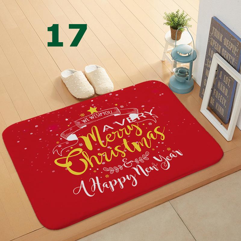 32 Styles Floormat for Christmas Holiday Kitchen Entryway Bathroom Door Mat Christmas Decorations Gift