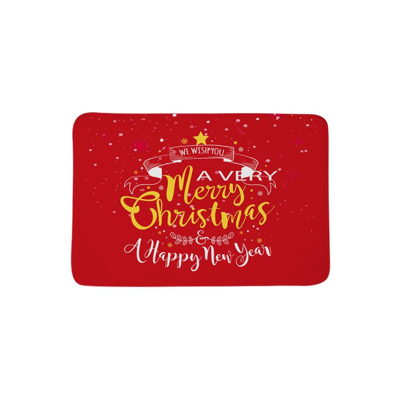 Printed Beautiful Merry Christmas Holiday Door Mat Kitchen Entryway Bathroom Christmas Decorations Gift Floor Mats