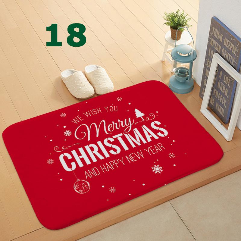 32 Styles Floormat for Christmas Holiday Kitchen Entryway Bathroom Door Mat Christmas Decorations Gift