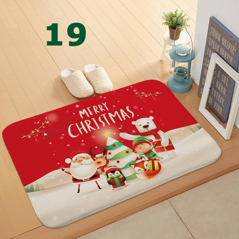 32 Styles Floormat for Christmas Holiday Kitchen Entryway Bathroom Door Mat Christmas Decorations Gift