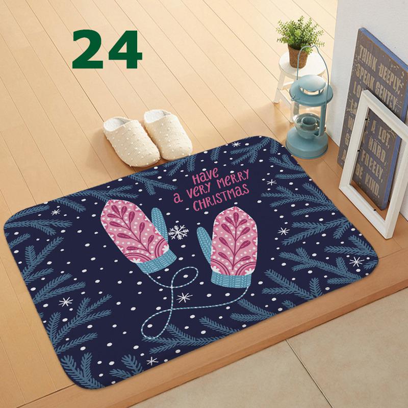 32 Styles Floormat for Christmas Holiday Kitchen Entryway Bathroom Door Mat Christmas Decorations Gift