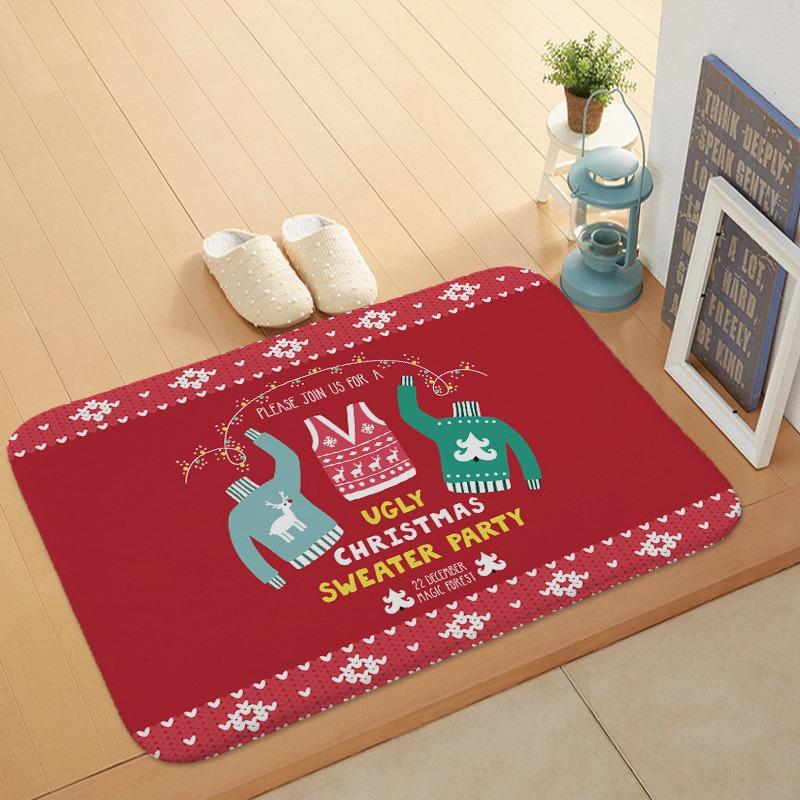 Christmas Sweater Christmas Holiday Door Mat Kitchen Entryway Bathroom Christmas Decorations Gift Floormats