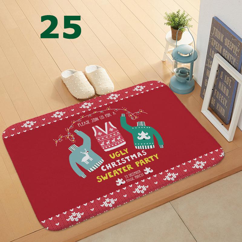 32 Styles Floormat for Christmas Holiday Kitchen Entryway Bathroom Door Mat Christmas Decorations Gift