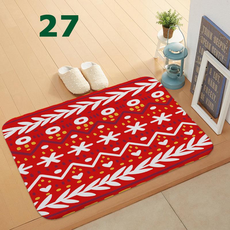 32 Styles Floormat for Christmas Holiday Kitchen Entryway Bathroom Door Mat Christmas Decorations Gift