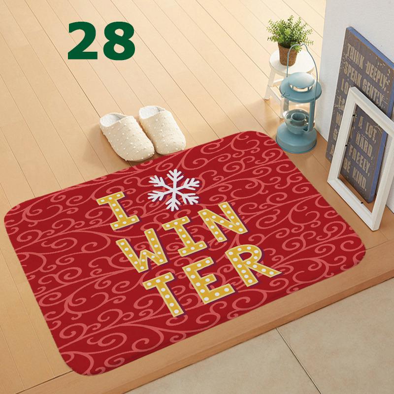 32 Styles Floormat for Christmas Holiday Kitchen Entryway Bathroom Door Mat Christmas Decorations Gift