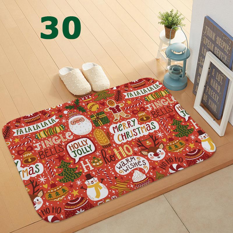 32 Styles Floormat for Christmas Holiday Kitchen Entryway Bathroom Door Mat Christmas Decorations Gift