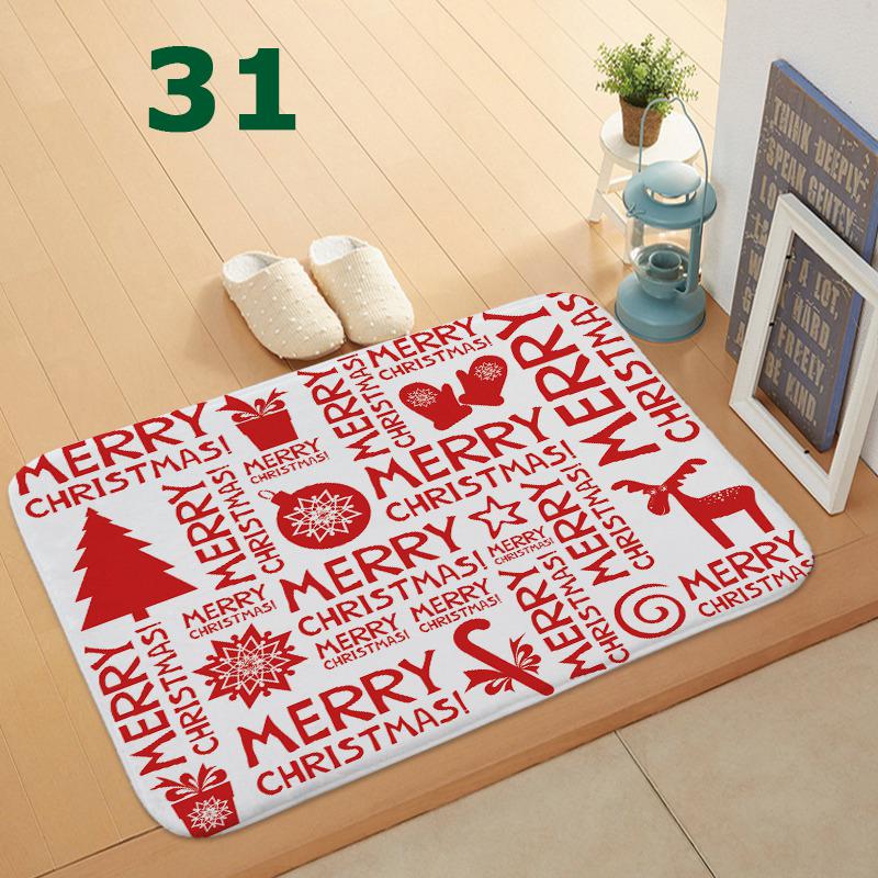 32 Styles Floormat for Christmas Holiday Kitchen Entryway Bathroom Door Mat Christmas Decorations Gift