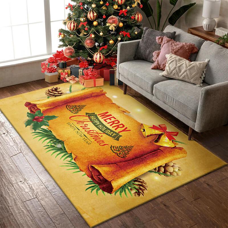 08 Christmas Theme Pattern Modern Area Polyester Rugs Decorate Carpets for Bedroom Living Room Hall