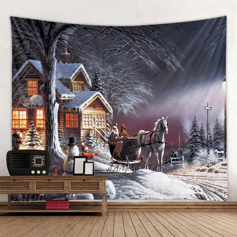 Christmas Tree snowman Snow House for Bedroom Kitchen Living Room Hall