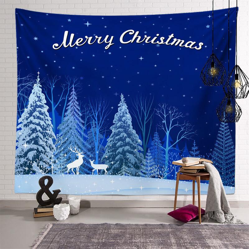 07 Christmas Decor Tapestries Holiday Background Wall for Bedroom Living Room Dorm Room