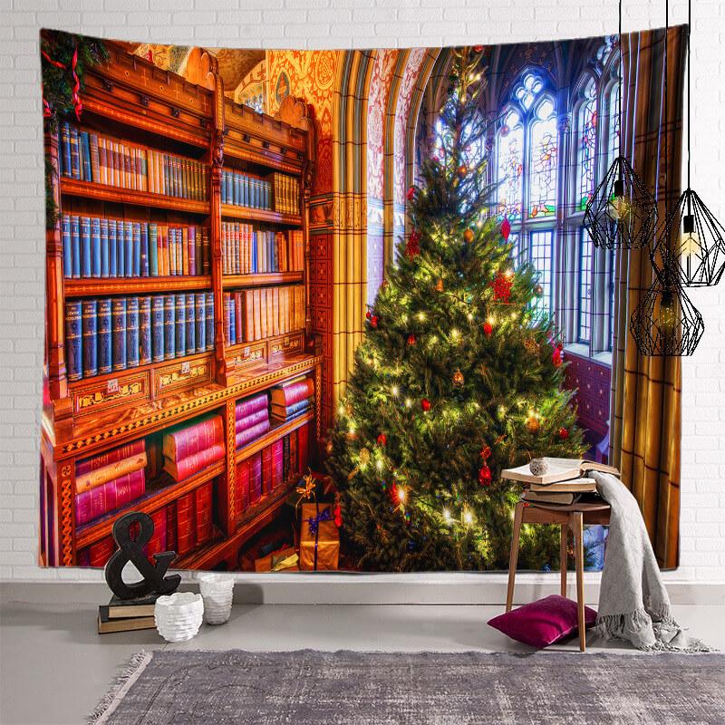 17 Christmas Decor Tapestries Holiday Background Wall for Bedroom Living Room Dorm Room