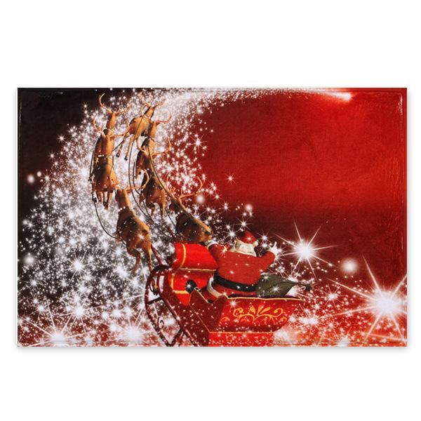 Santa Claus And Sleigh Pattern Red Christmas Entryway Doormat Runners Rugs Kitchen Bathroom Anti-skip Mats