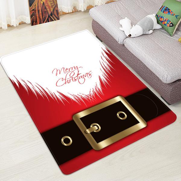 Merry Christmas Pattern Red Christmas Entryway Doormat Runners Rugs Kitchen Bathroom Anti-skip Mats