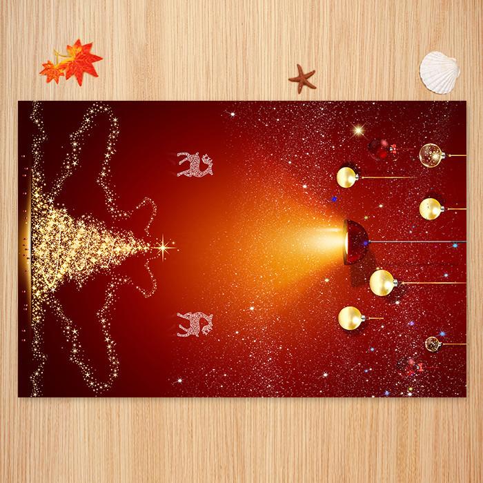 Christmas Tree Sparkling Under The Lights Pattern Red Christmas Entryway Doormat Runners Rugs Kitchen Bathroom Anti-skip Mats