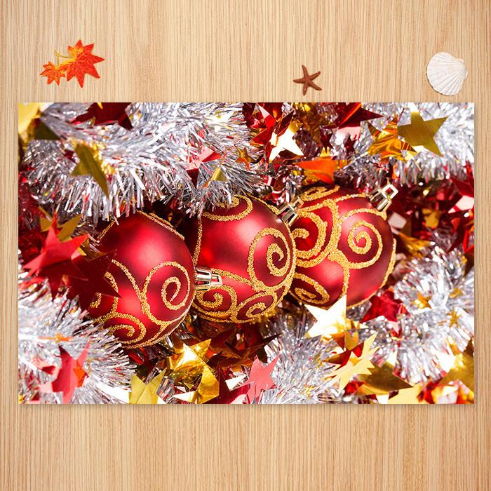 Christmas Colourful Bell Pattern Red Christmas Entryway Doormat Runners Rugs Kitchen Bathroom Anti-skip Mats