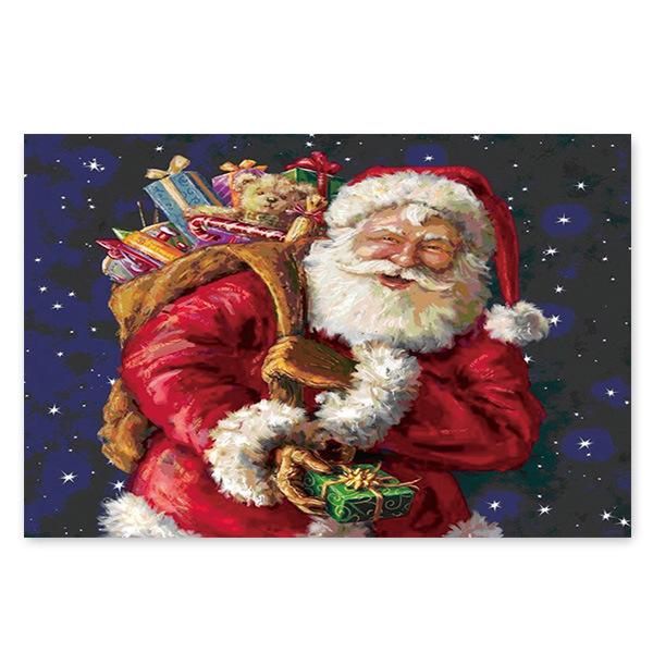 Santa Claus Giving Gifts Pattern Christmas Entryway Doormat Runners Rugs Kitchen Bathroom Anti-skip Mats