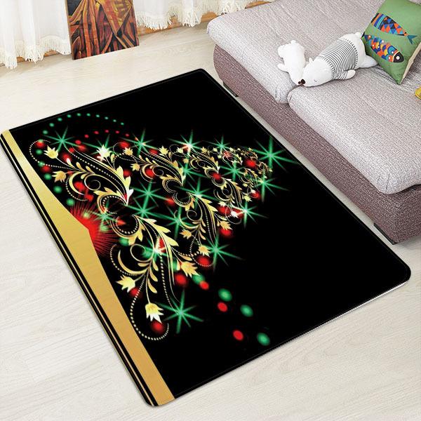 Dreamy Christmas Tree Pattern Christmas Entryway Doormat Runners Rugs Kitchen Bathroom Anti-skip Mats