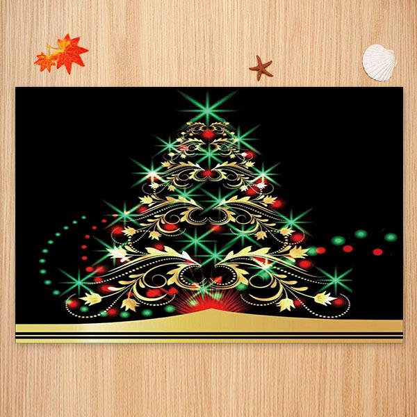 Dreamy Christmas Tree Pattern Christmas Entryway Doormat Runners Rugs Kitchen Bathroom Anti-skip Mats