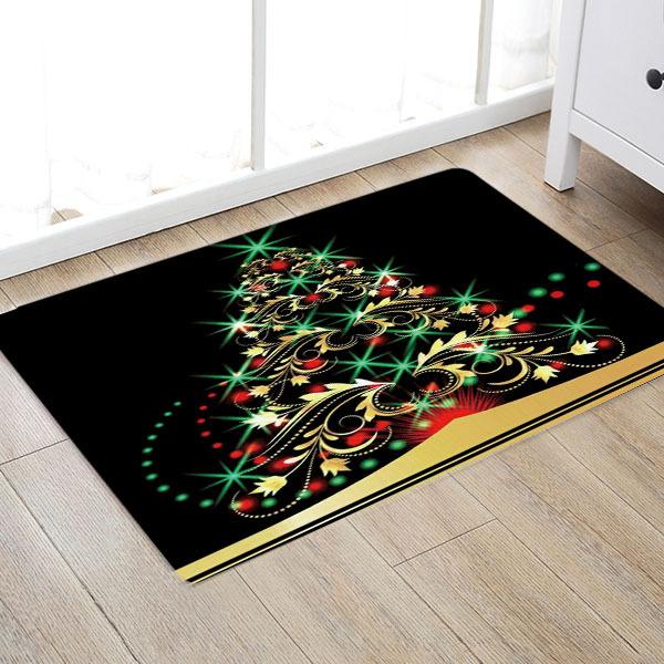 Dreamy Christmas Tree Pattern Christmas Entryway Doormat Runners Rugs Kitchen Bathroom Anti-skip Mats