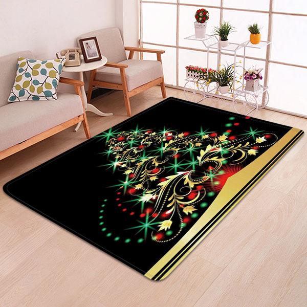 Dreamy Christmas Tree Pattern Christmas Entryway Doormat Runners Rugs Kitchen Bathroom Anti-skip Mats