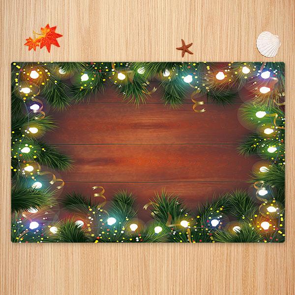 Colourful Lights String Pattern Christmas Entryway Doormat Runners Rugs Kitchen Bathroom Anti-skip Mats