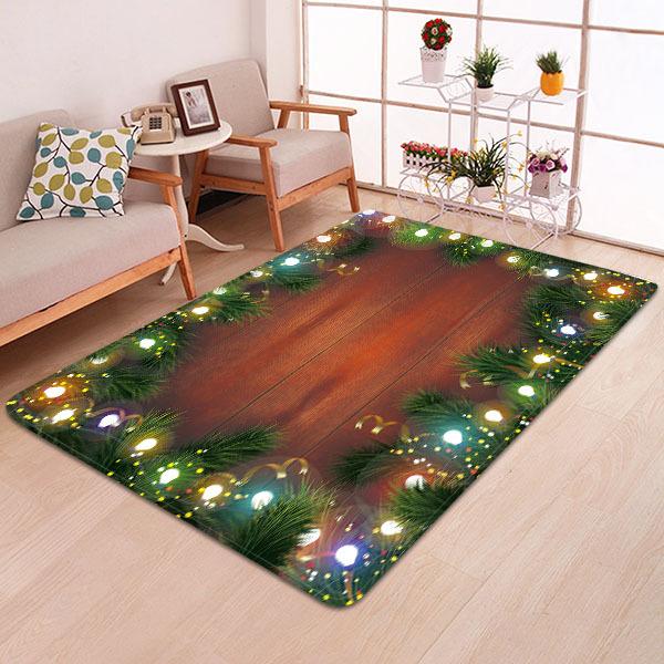 Colourful Lights String Pattern Christmas Entryway Doormat Runners Rugs Kitchen Bathroom Anti-skip Mats