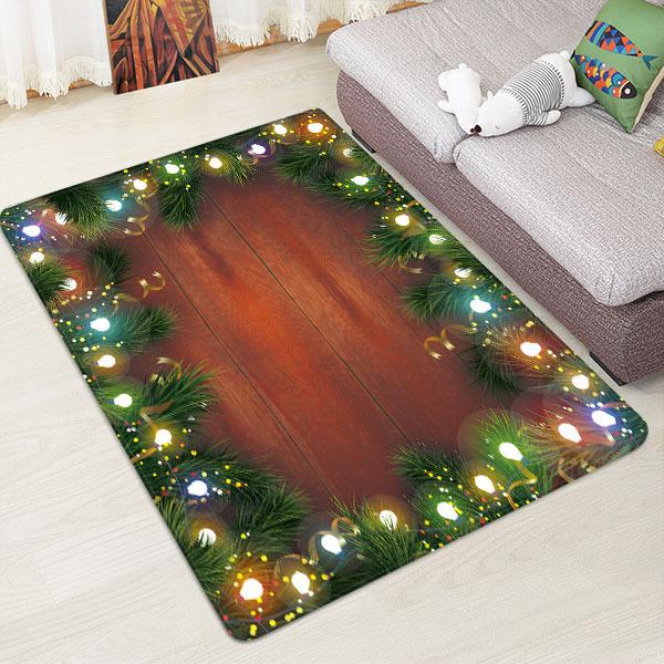 Colourful Lights String Pattern Christmas Entryway Doormat Runners Rugs Kitchen Bathroom Anti-skip Mats