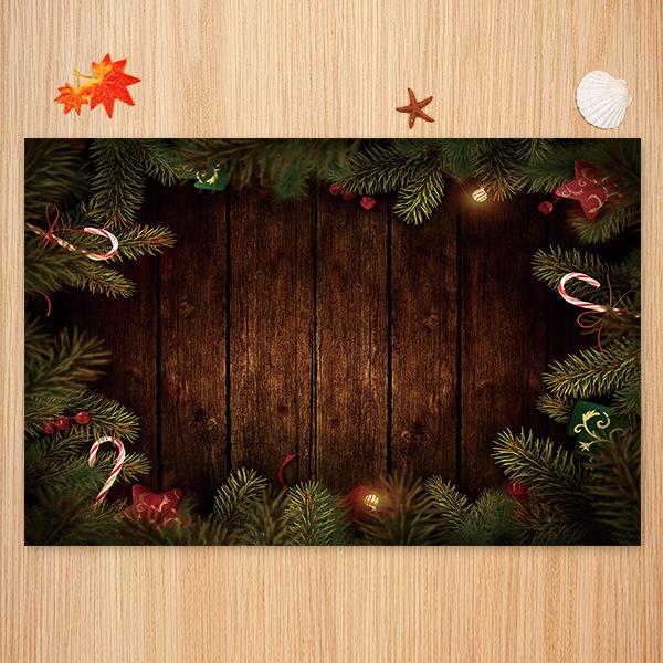 Pine Branches Pattern Black Christmas Entryway Doormat Runners Rugs Kitchen Bathroom Anti-skip Mats