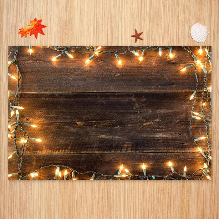 Pretty Warm Lights String Pattern Christmas Entryway Doormat Runners Rugs Kitchen Bathroom Anti-skip Mats