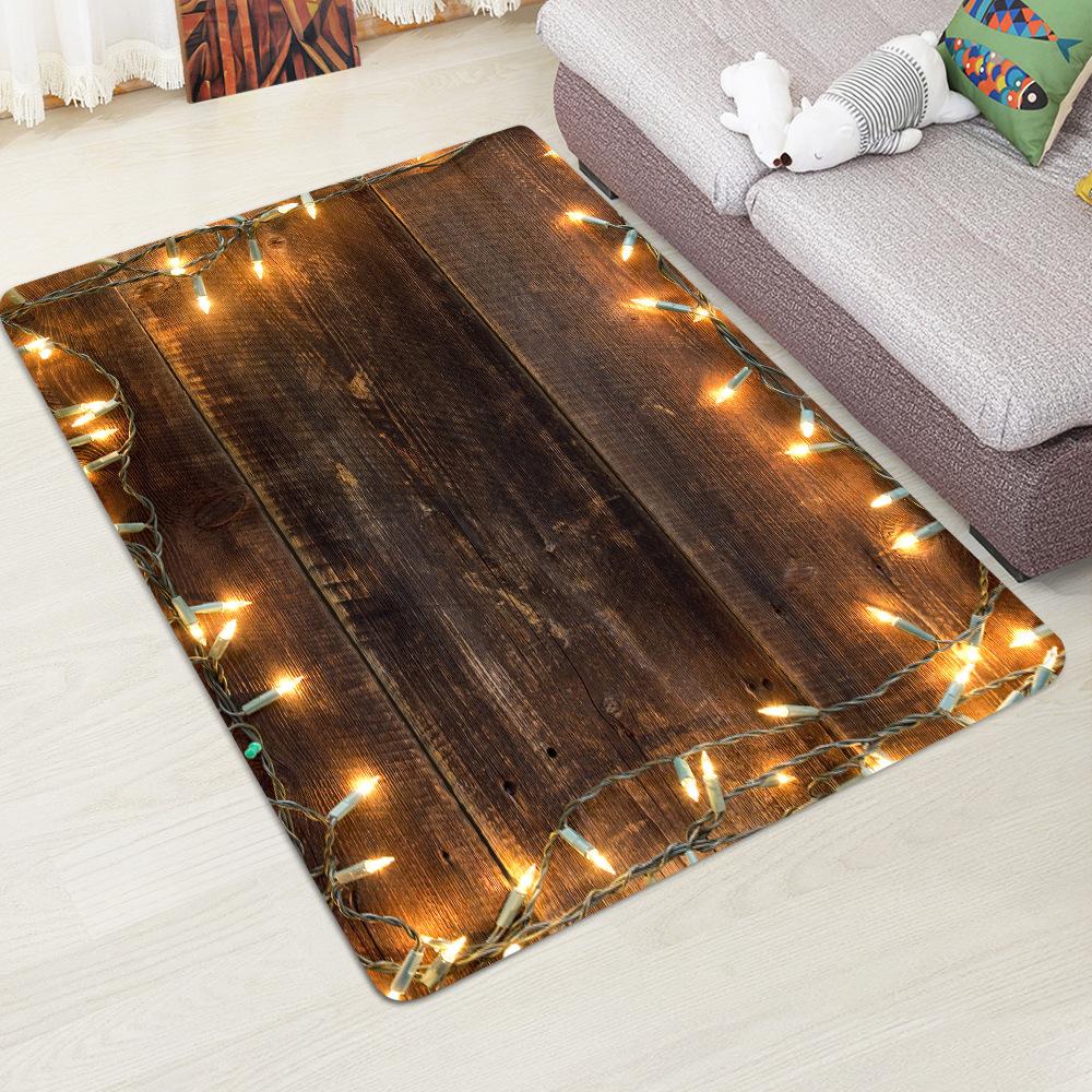 Pretty Warm Lights String Pattern Christmas Entryway Doormat Runners Rugs Kitchen Bathroom Anti-skip Mats