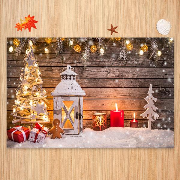 Warm Christmas Decoration Pattern Christmas Entryway Doormat Runners Rugs Kitchen Bathroom Anti-skip Mats